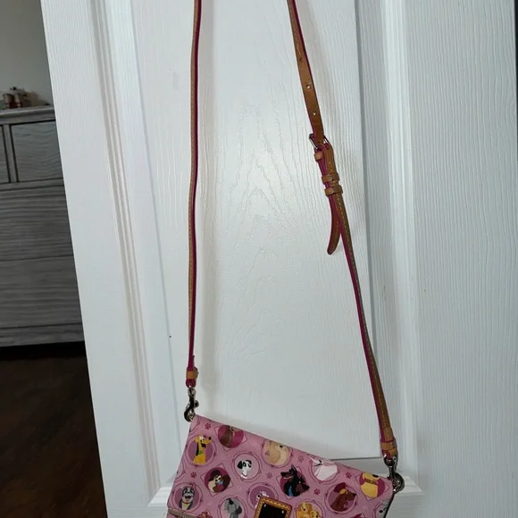 Dooney & Bourke Pink Disney Characters Foldover Crossbody Bag - Picture 9 of 14